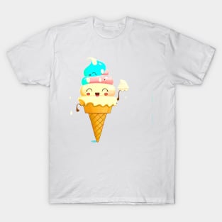 Happy cute ice cream #2 T-Shirt